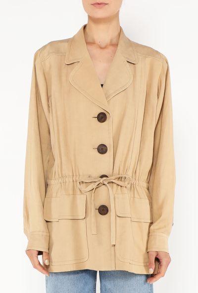Saint Laurent 90s Linen Safari Jacket - 1
