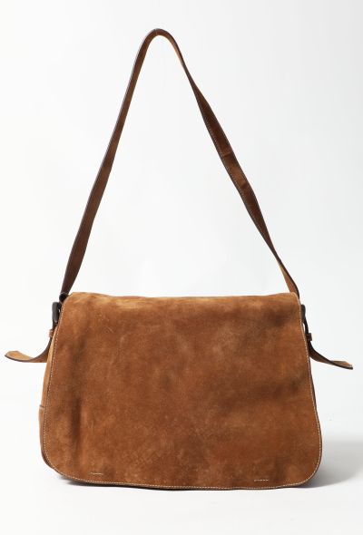                                         Early 2000s Suede Messenger Bag -1