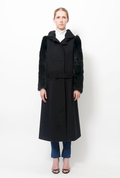                                        Fur Sleeved Coat-1