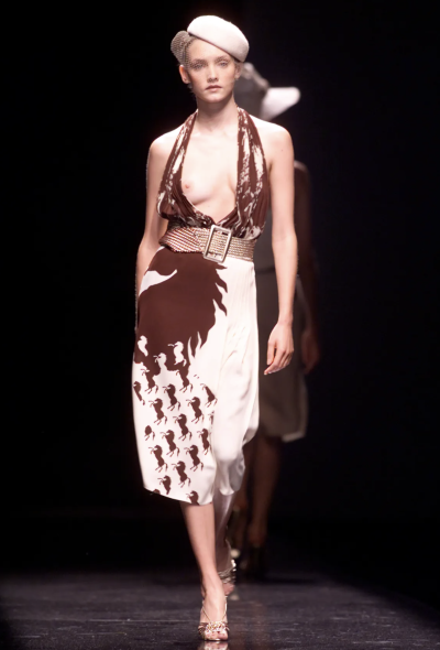 Chloé ICONIC S/S 2001 Horse Print Silk Top - 2