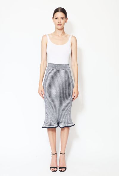 Louis Vuitton F/W 2015 Bicolor Ribbed Knit Skirt - 1