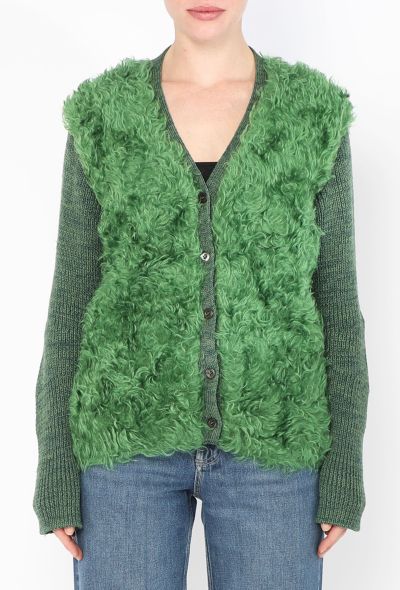 Prada F/W 2007 Shearling Knit Cardigan - 1 Prada F/W 2007 Shearling Knit Cardigan - 1