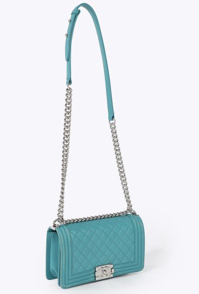 Chanel Turquoise Medium Boy Bag - 2
