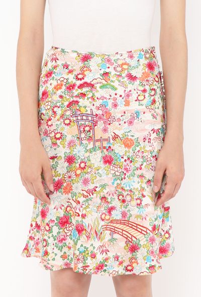 Dior 2002 Silk Jacquard Bias Skirt - 2