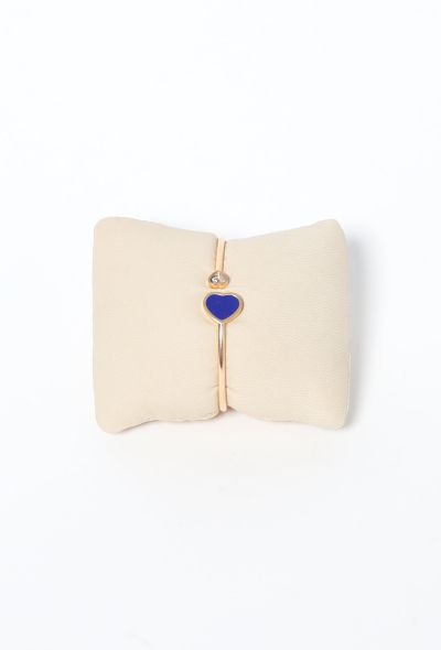 Chopard 18k Gold, Lapis Lazuli & Diamond 'Happy Hearts' Bracelet - 1