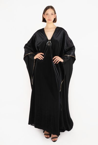 Bill Gibb Byzantine Embellished Velvet Kaftan, 1976 - 2