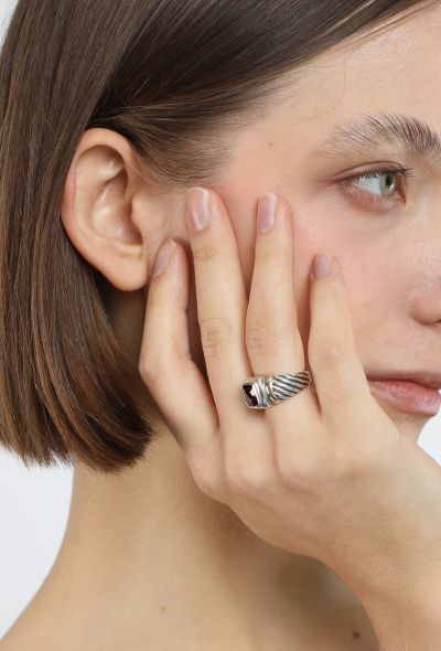 David Yurman 14K Yellow Gold & Garnet Cocktail Sterling Ring - 2