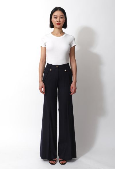                             Wool Flared Trousers - 1