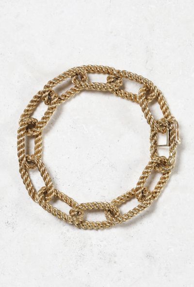                             Vintage 18k Yellow Gold Rope Bracelet
