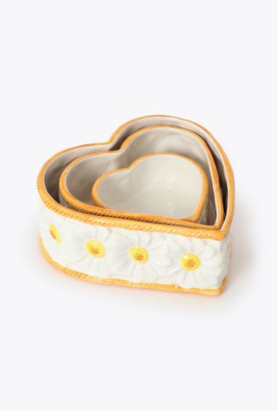 Dior 1960s Porcelain Heart Bowl Trio - 1 Dior 1960s Porcelain Heart Bowl Trio - 1