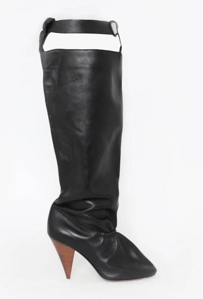 Céline Resort 2017 Ruched Leather Boots - 1 Céline Resort 2017 Ruched Leather Boots - 1