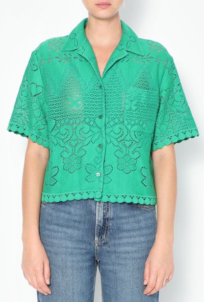 Valentino Floral Scalloped Lace Top - 1 Valentino Floral Scalloped Lace Top - 1