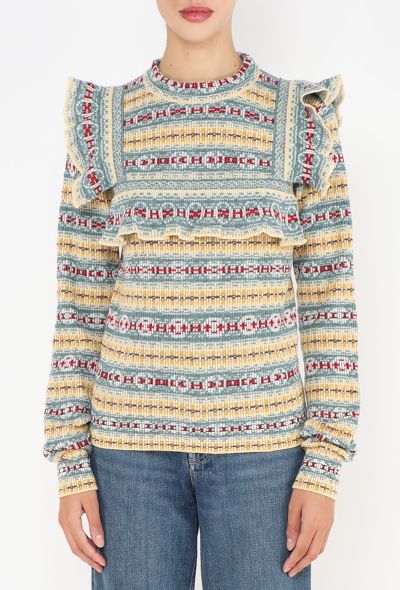 Louis Vuitton 2018 Ruffled Graphic Sweater - 1