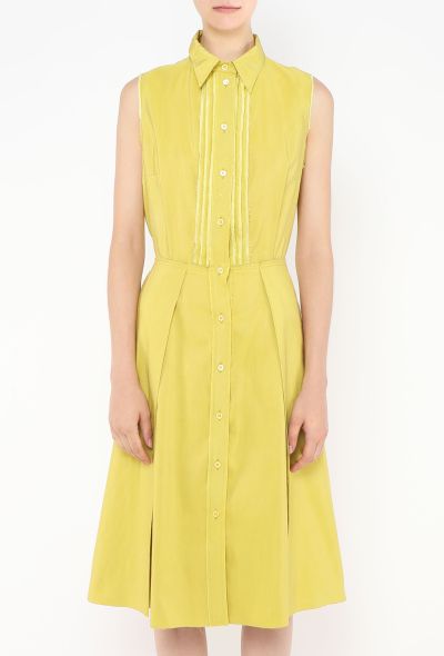 Prada Early 2000s Frayed Pintuck Dress - 2 Prada Early 2000s Frayed Pintuck Dress - 2
