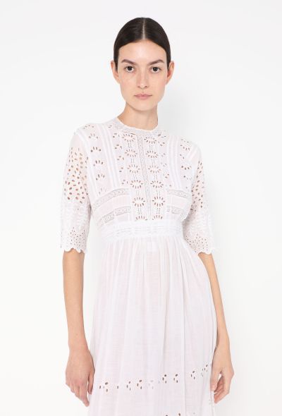 Antique 1920s Eyelet Cotton Dress - 2 Antique 1920s Eyelet Cotton Dress - 2
