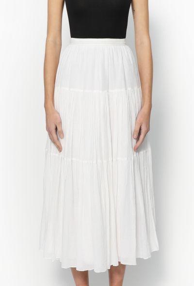 Saint Laurent 2015 Embroidered Cotton Skirt - 2