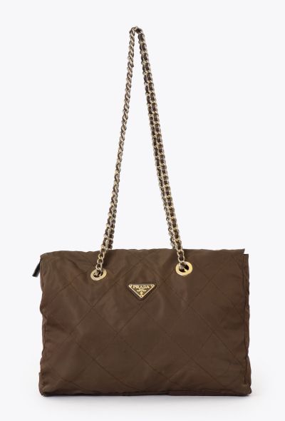 Prada 1995 Quilted Nylon Shoulder Bag - 1