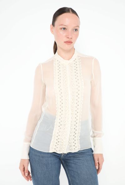 Chloé Georgette Embroidered Blouse - 2 Chloé Georgette Embroidered Blouse - 2