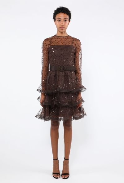 Arnold Scaasi Sequin Belted Dress, 1980s - 1