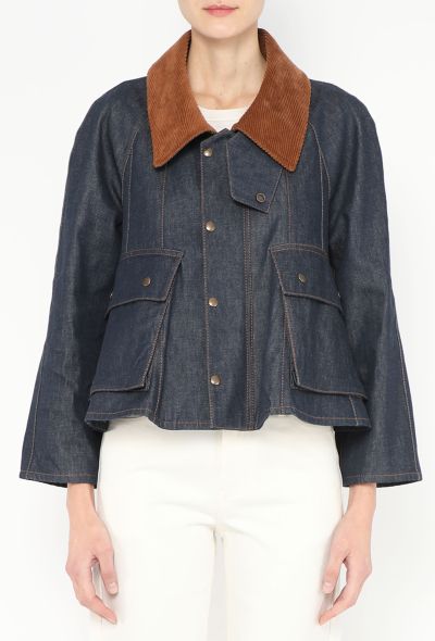 Loewe S/S 2023 Denim Trapeze Jacket - 1 Loewe S/S 2023 Denim Trapeze Jacket - 1