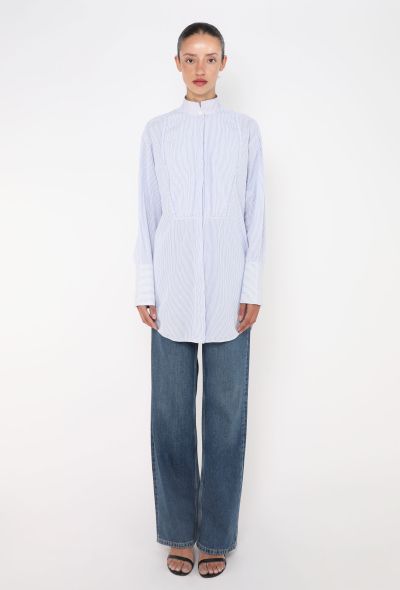 Céline Pinstripe Bib Tunic Shirt - 2