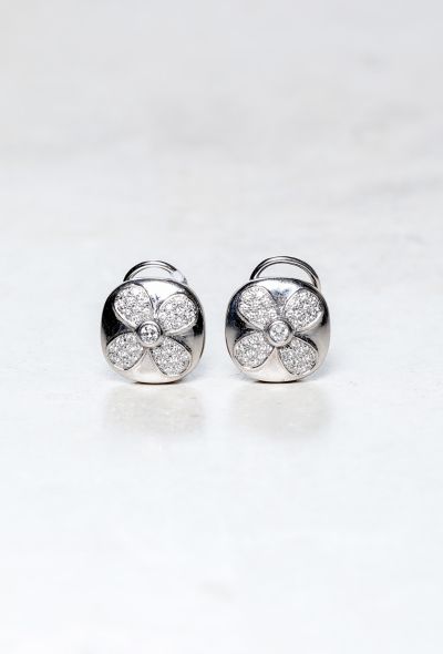                             18k White Gold & Diamond Earrings - 1
