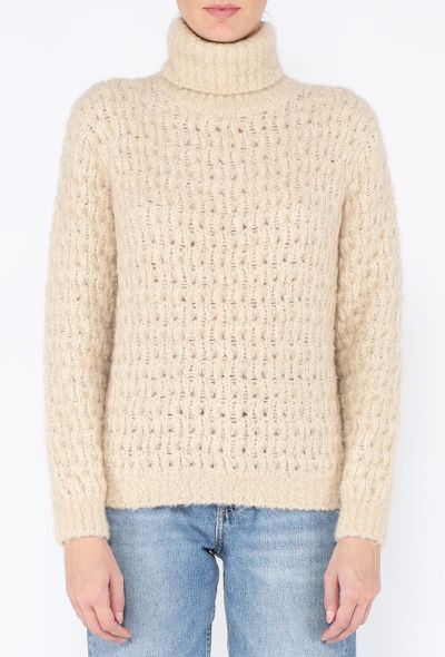 Loro Piana Cashmere Knit Turtleneck Sweater - 1