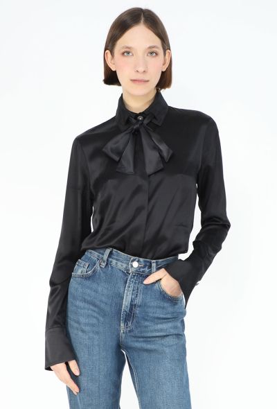 Chanel 2016 Silk Charmeuse Lavallière Blouse - 1