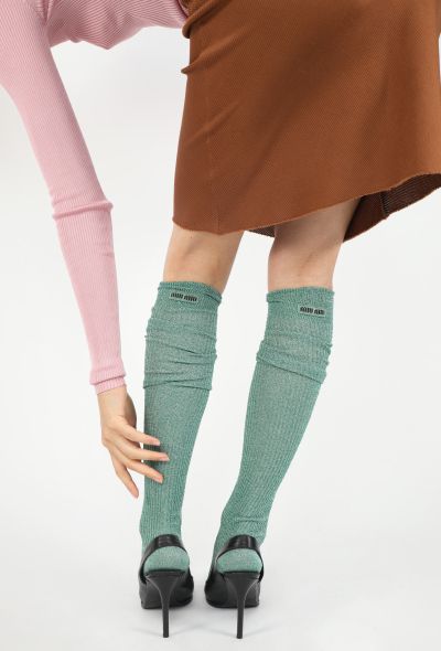 Miu Miu F/W 2025 Iridescent Lurex Socks - 1