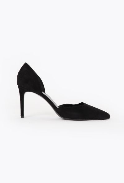 Saint Laurent Suede D'Orsay Pumps - 1 Saint Laurent Suede D'Orsay Pumps - 1
