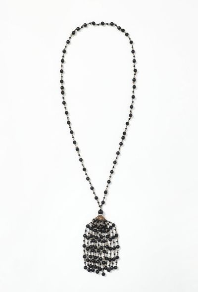 Exquisite Vintage Karry'O Beaded Tassel Necklace - 1