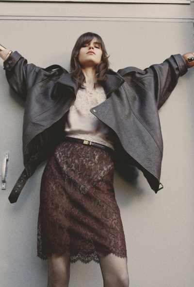 Saint Laurent Pre-Fall 2024 Lace Slip Skirt - 2