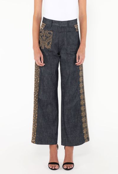 Dior 2024 Embroidered Wide-Leg Jeans - 2 Dior 2024 Embroidered Wide-Leg Jeans - 2