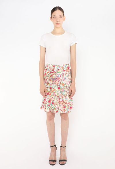 Dior 2002 Silk Jacquard Bias Skirt - 1