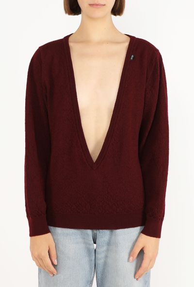 Prada Plunging Knit Sweater, S/S 2026 - 1