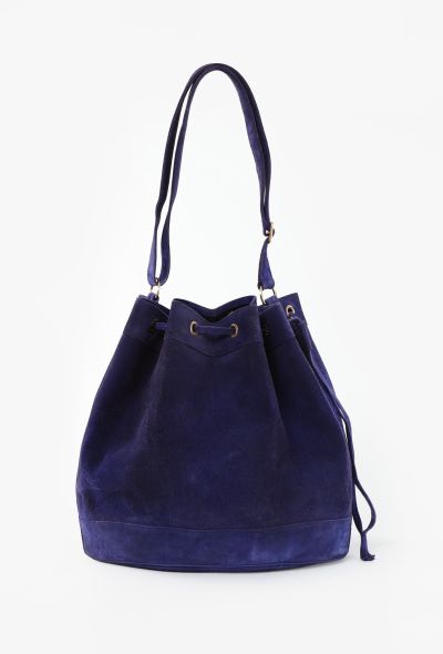 Hermès '80s Chèvre Velours Market Bag - 1