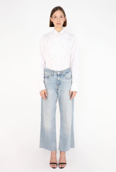 Saint Laurent Ruffled Cotton Smock Blouse - 2