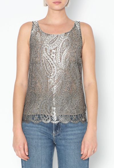 Chanel Pre-Fall 2012 'Paris-Bombay' Metallic Paisley Top - 1 Chanel Pre-Fall 2012 'Paris-Bombay' Metallic Paisley Top - 1