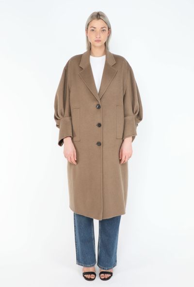 Prada F/W 2021 Cashmere Puff-Sleeve Coat - 1