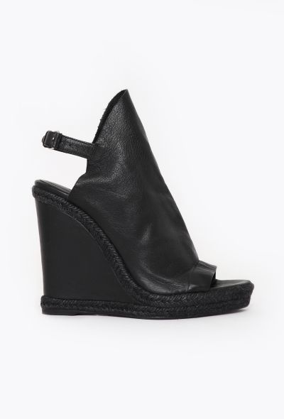 Balenciaga Resort 2010 Leather Wedge Espadrilles - 1 Balenciaga Resort 2010 Leather Wedge Espadrilles - 1