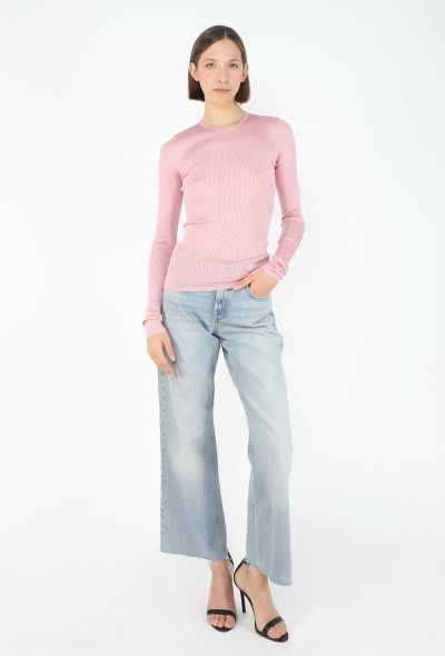 Miu Miu F/W 2025 Thin Ribbed Silk Top - 1