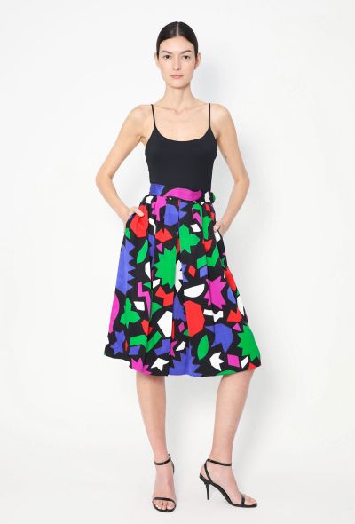 Saint Laurent S/S 1983 Pleated Matisse Skirt - 1 Saint Laurent S/S 1983 Pleated Matisse Skirt - 1