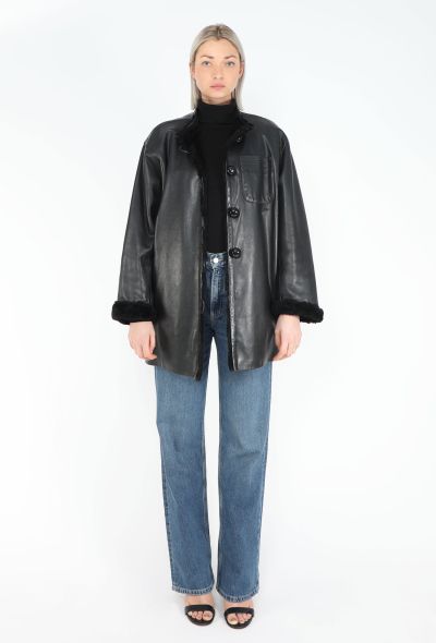 Saint Laurent '80s Shearling-Lined Leather Jacket - 2