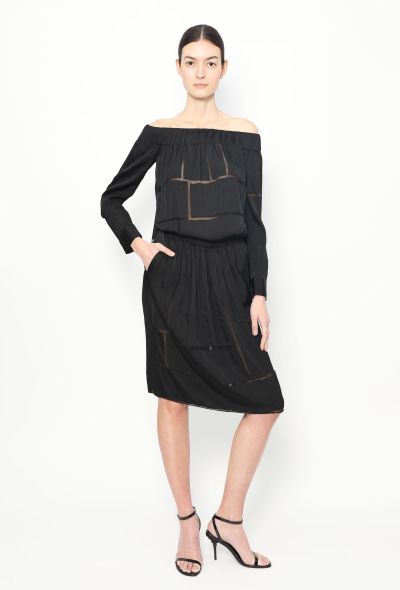 Stella Mccartney Off-Shoulder Silk Dress - 1