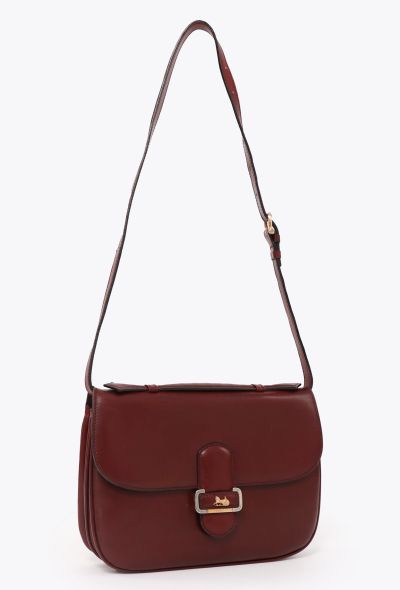 Céline Vintage Calèche Bag Burgundy - 2 Céline Vintage Calèche Bag Burgundy - 2
