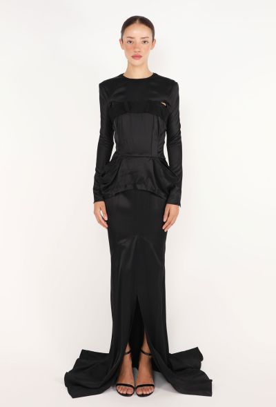 Tom Ford Draped Corset Peplum Gown, 2022 - 2