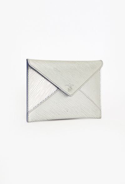 Louis Vuitton Silver Epi Envelope Pouch - 2 Louis Vuitton Silver Epi Envelope Pouch - 2