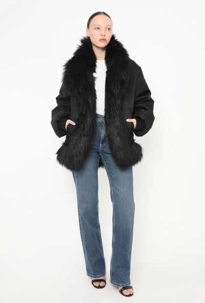 Saint Laurent F/W 2022 Fur Trim Bomber Jacket - 1 Saint Laurent F/W 2022 Fur Trim Bomber Jacket - 1