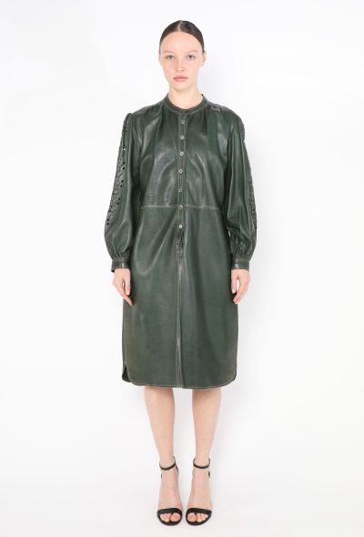 Jean Muir Belted Leather Dress, 1970s - 2