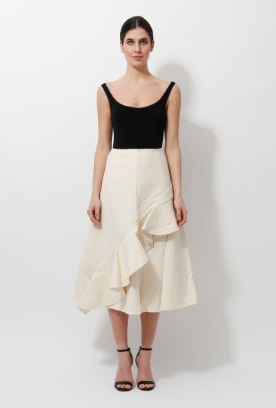                             Ruffled Wool Skirt - 1